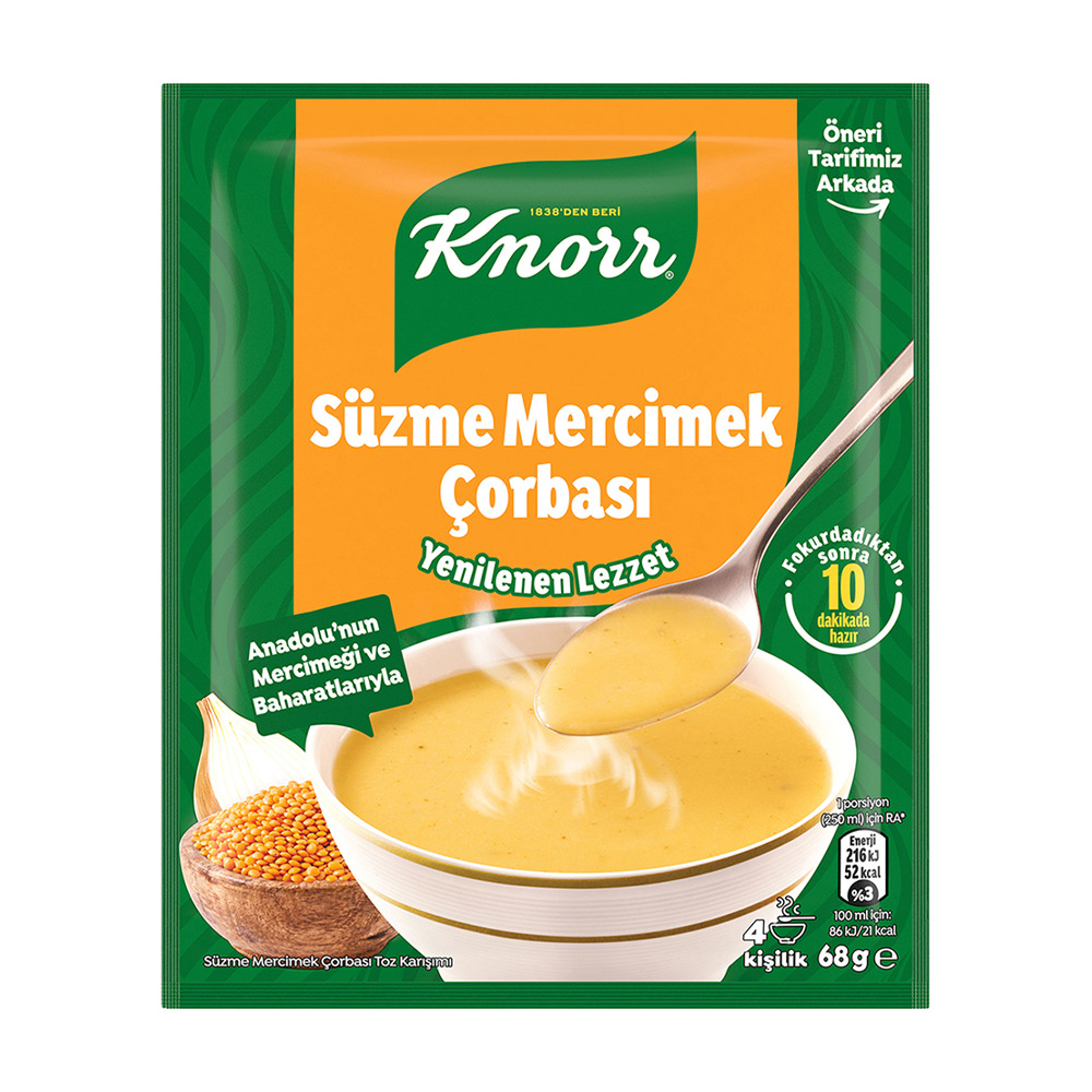 Knorr Süzme Mercimek Çorbası 68 Gr
