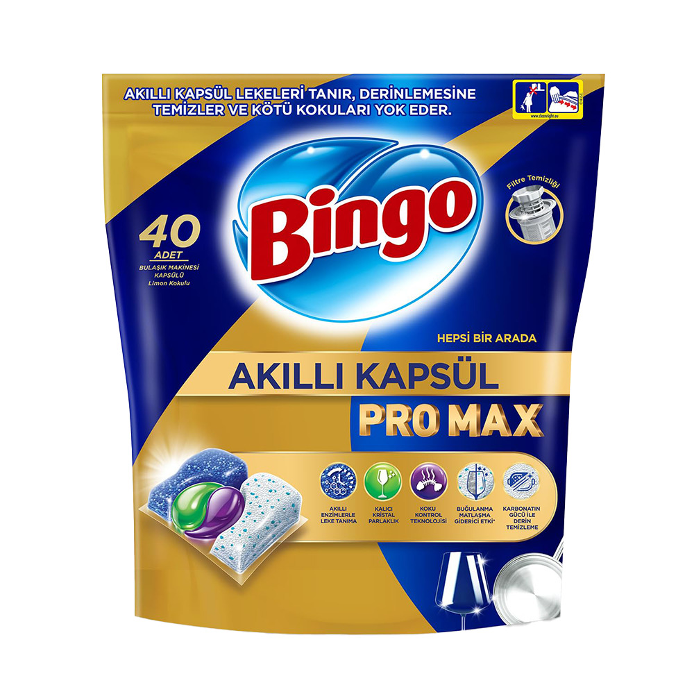 Bingo Pro Max 40Lı  Bulaşık Makinesi Kapsülü