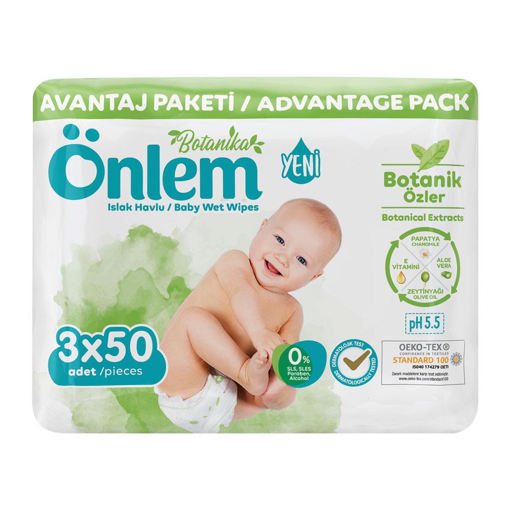 Önlem Islak Havlu 3X50 Li Botanik Özler