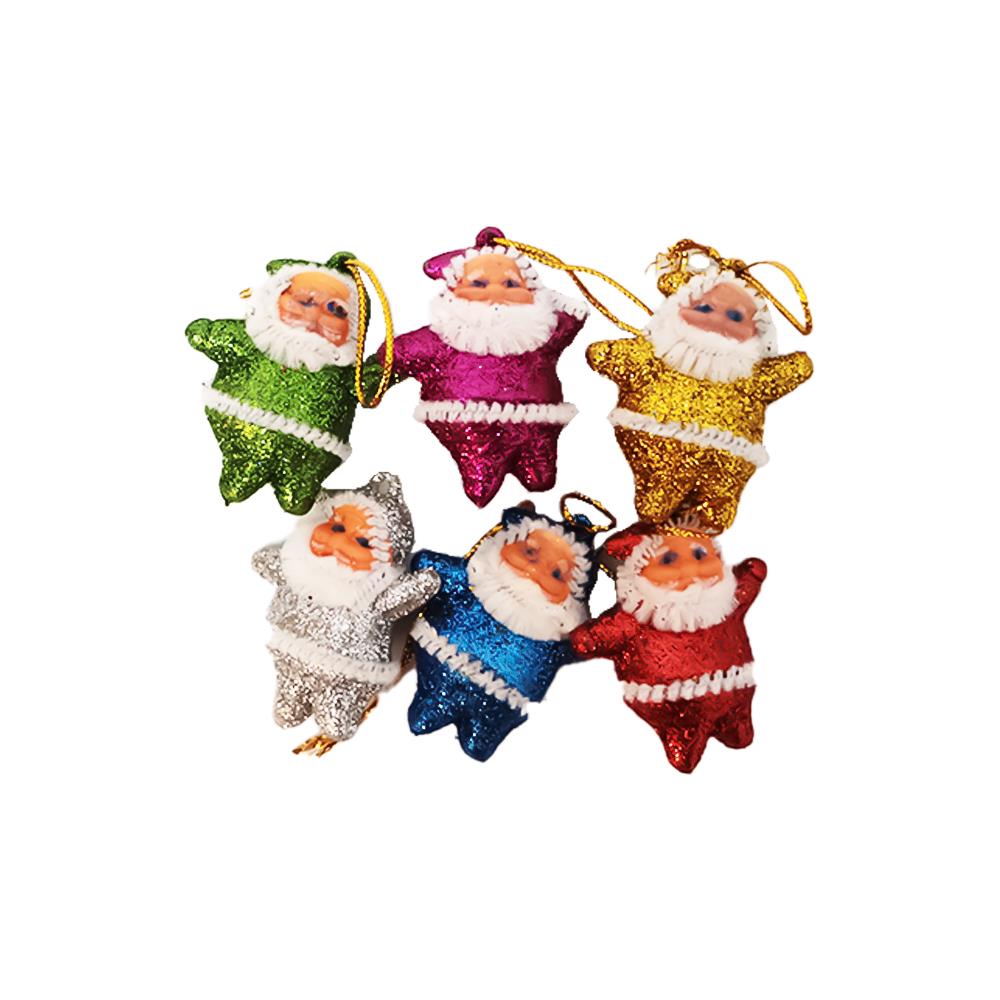 Çam Ağacı Süsü Noel Baba 6 Lı