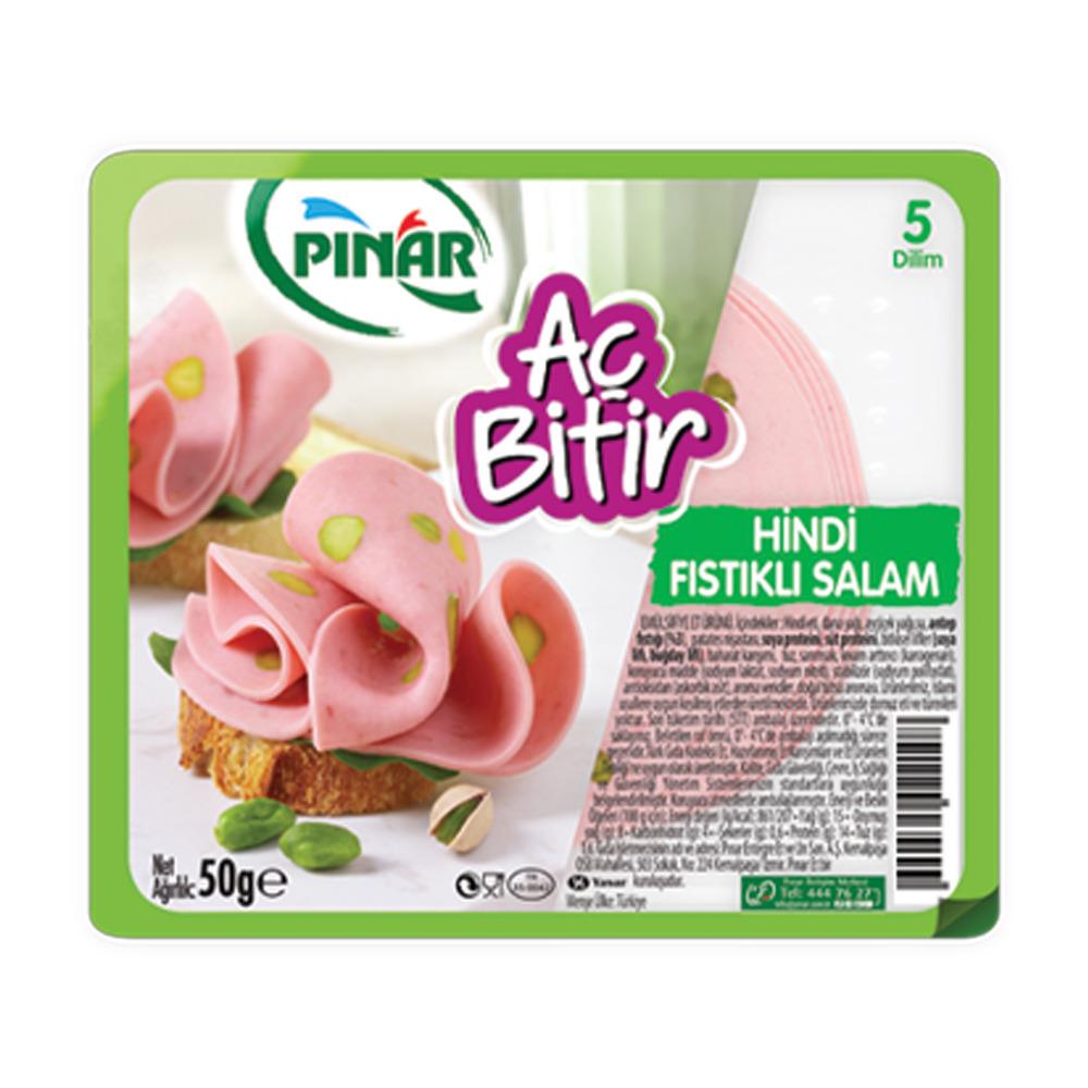 Pınar Aç Bitir Hindi Salam  Fıstıklı 50 Gr