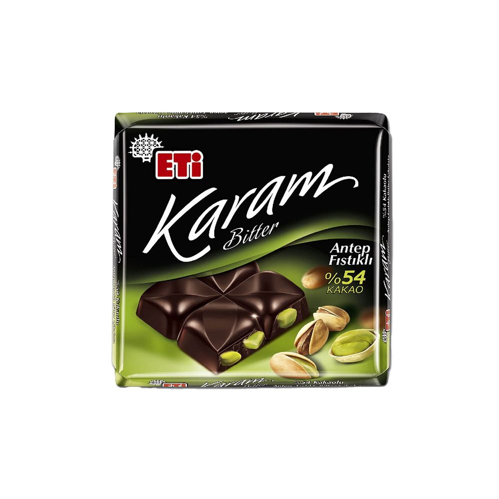 Eti Karam Bitter Antep Fıstıklı %54 Kakao 60 Gr