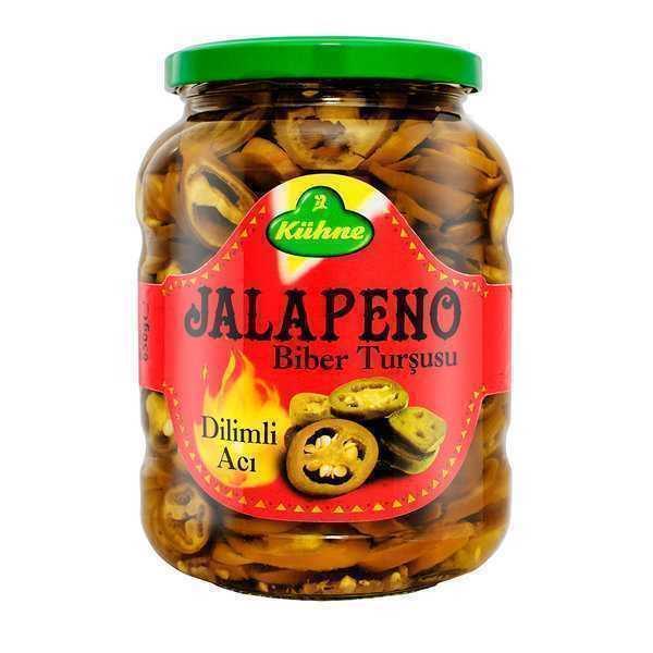 Kühne Türk Tipi Dilimli Jalapeno Turşusu 650Gr