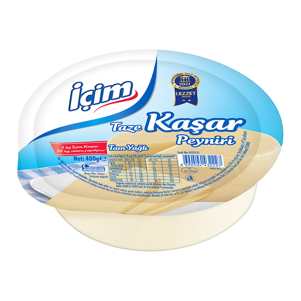 İçim Kaşar Peyniri 400Gr