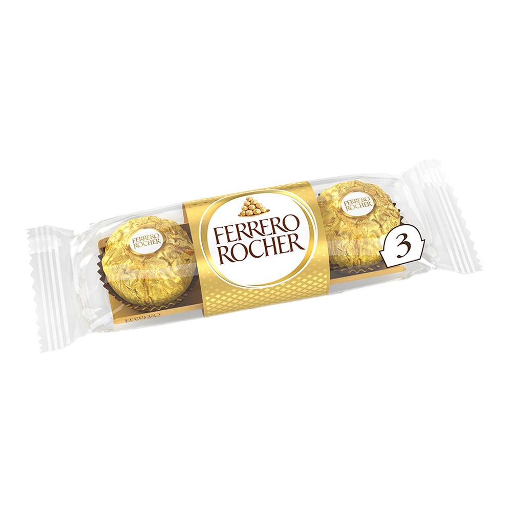 Ferrero Rocher 3’lü Sütlü Çikolata.