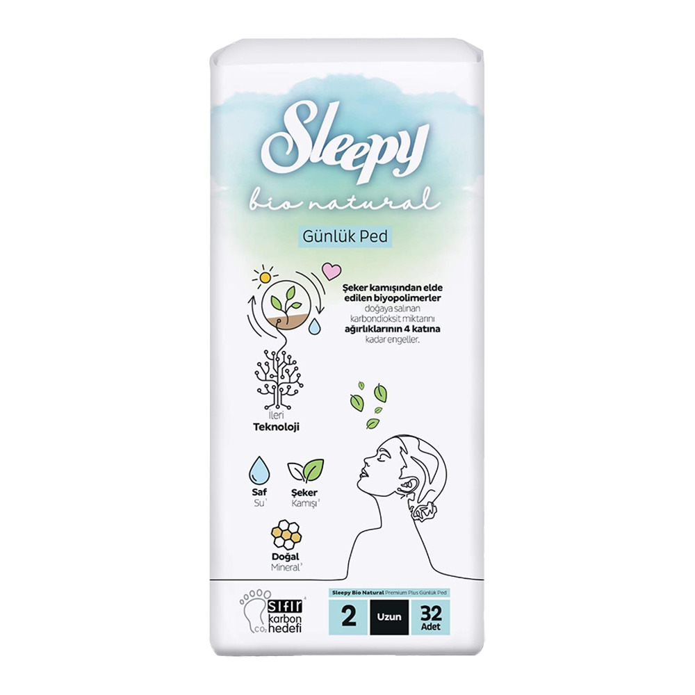 Sleepy Bio Günlük Ped Süper Uzun 32'li