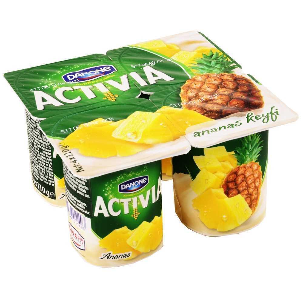 Danone Activia Yoğurt 4*100 Gr Ananas 
