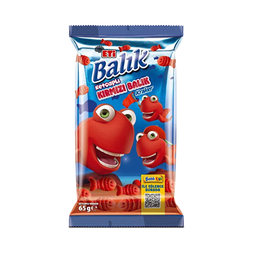 Eti Ketçaplı Kırmızı Balık Kraker 65 Gr