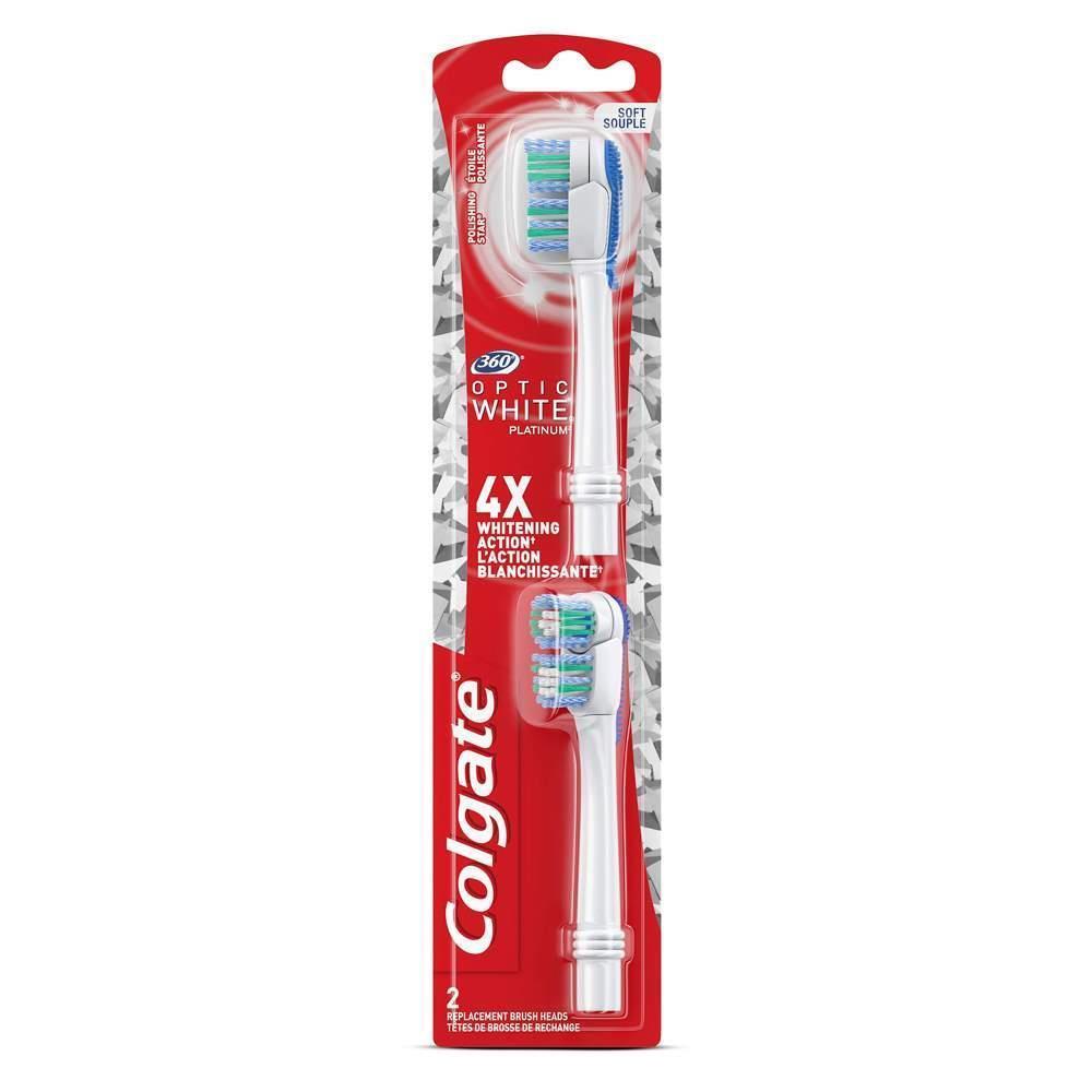 Colgate 360 Pilli Optik Beyaz Platinum Yumuşak Diş Fırçası Yedek Başlık 1+1
