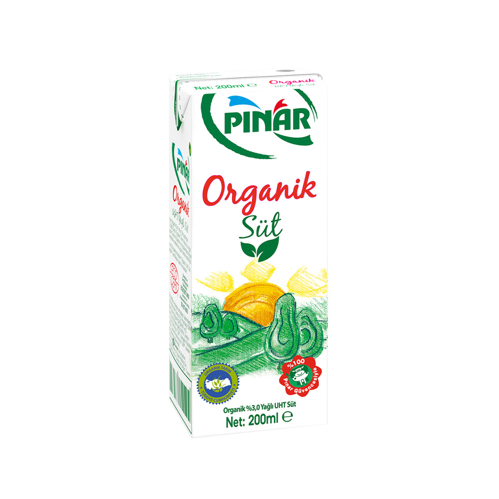 Pınar Organik Süt 200 Ml % 3 Yağlı