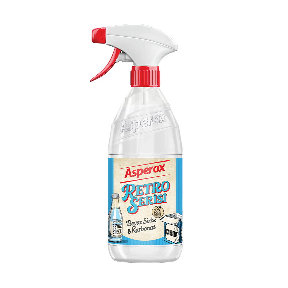 Asperox Retro Serisi Beyaz Sirke & Karbonat Mavi 1000Ml