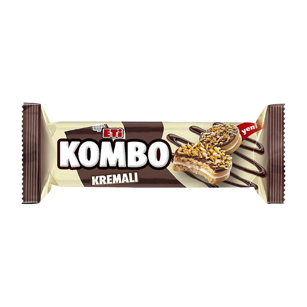 Eti Kombo Lokmalık Kremalı Çikolata Kaplı Bisküvi 96 Gr
