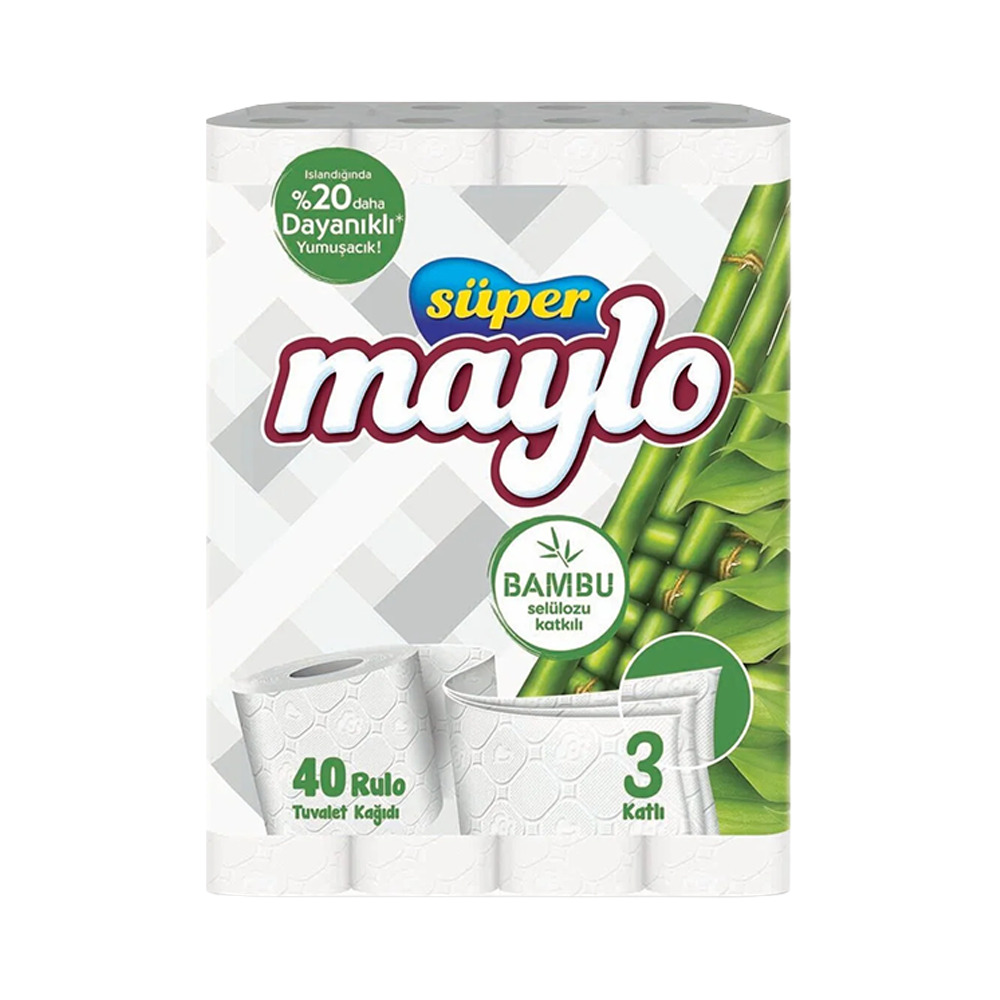 Maylo Süper Bambu Tuvalet Kağıdı 40'Lı