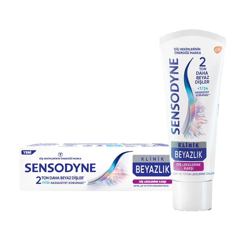 Sensodyne Klinik Beyazlık 75 Ml Diş Lekelerine Karşı