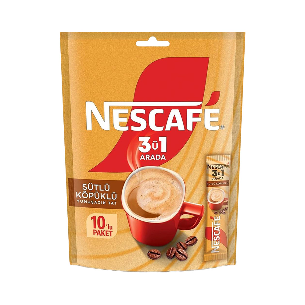 Nescafe Sütlü Köpüklü 3’ü 1 Arada 10’lu Paket