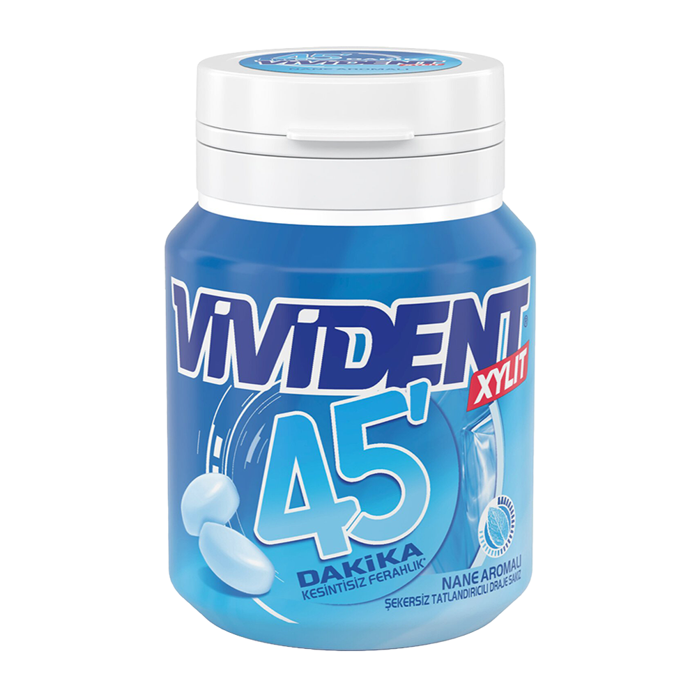 Vivident Bottle 45 Dk Nane Aromalı Sakız 67 Gr