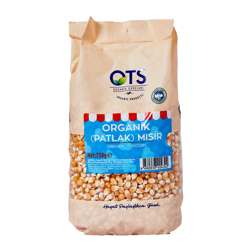 Ots Organik Patlak Mısır 750Gr 