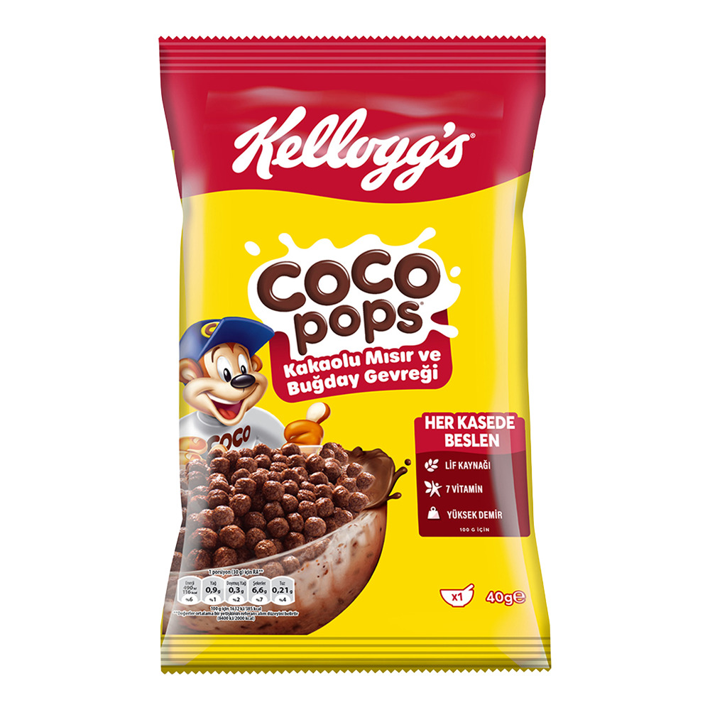 Ülker Kellogg's Coco Pops Çikolatalı Mısır Gevreği 40 Gr