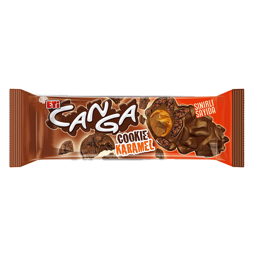 Eti Canga Cookie Karamel Nuga Bar 45 Gr