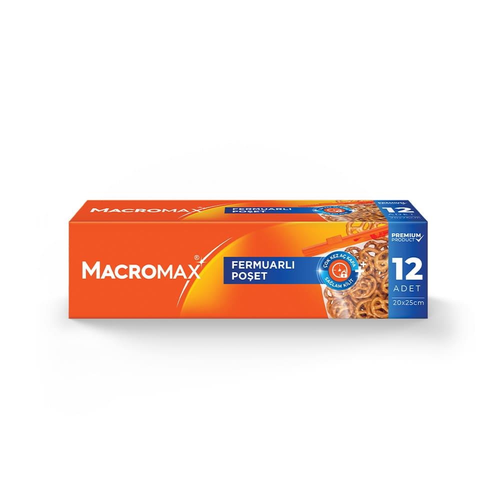 Macromax Fermuarlı Poşet 12 Li