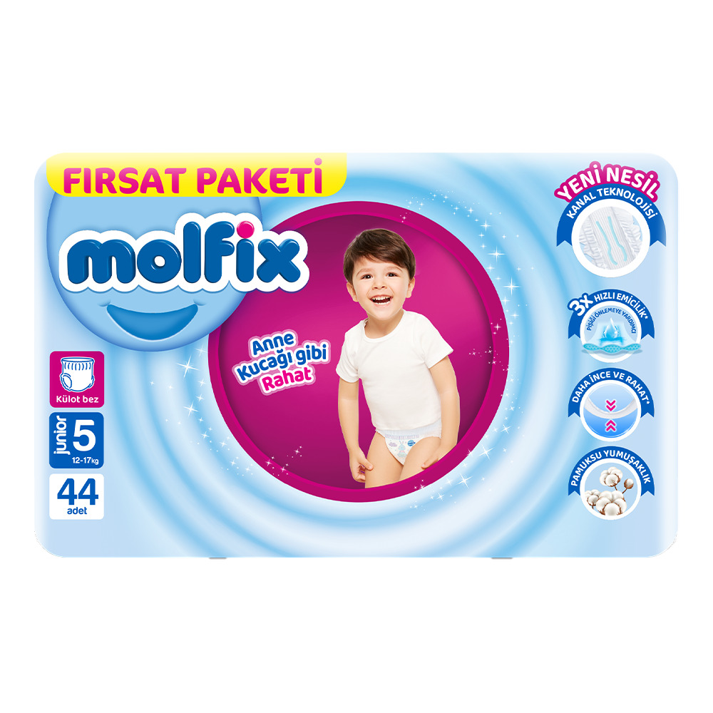 Molfix Külot Bez 44 Lü No:5 12-17 Kg Fırsat Paketi