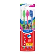 Colgate Extra Clean Colors Dil Temizleyicili Arka Dişlere Uzanan Orta Diş Fırçası 2+1