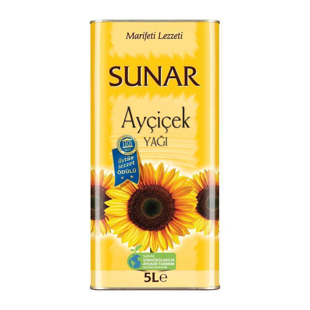 Sunar Ayçiçek Yağı 5 Lt Teneke.