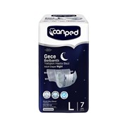 Canped Belbantlı Büyük Boy Gece Yetişkin Hasta Bezi  L Beden 7’li