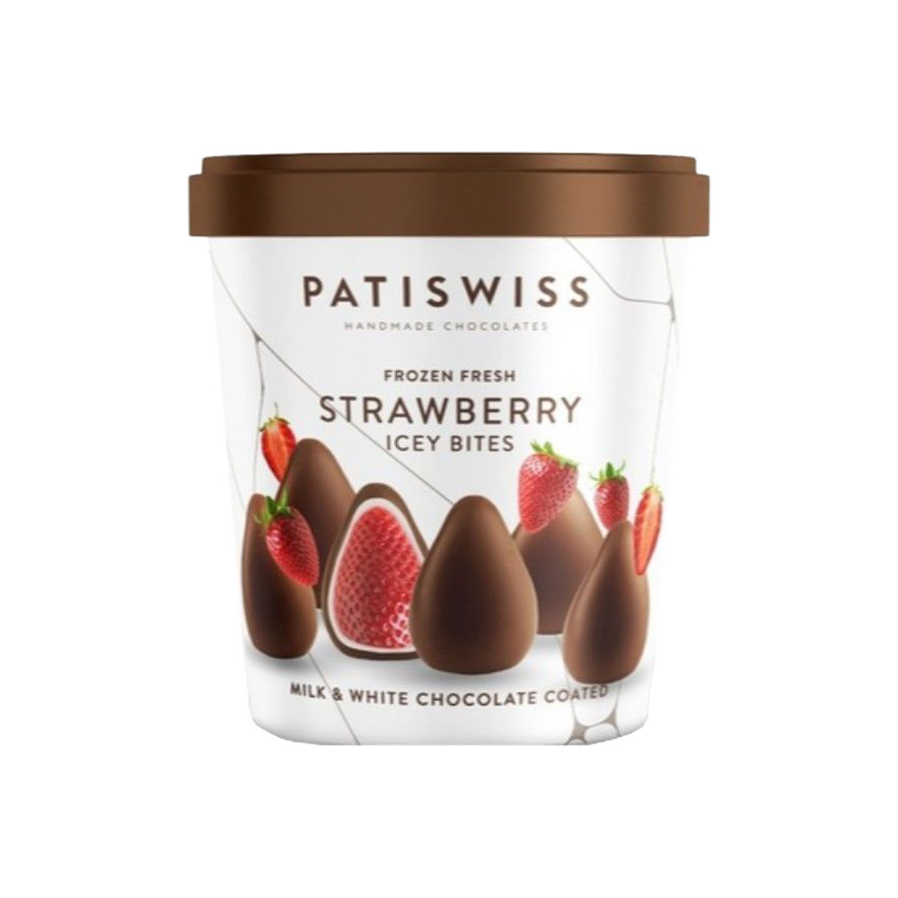 Patiswiss Sütlü Ve Beyaz Çikolata Kaplı Donmuş Çilek 130Gr
