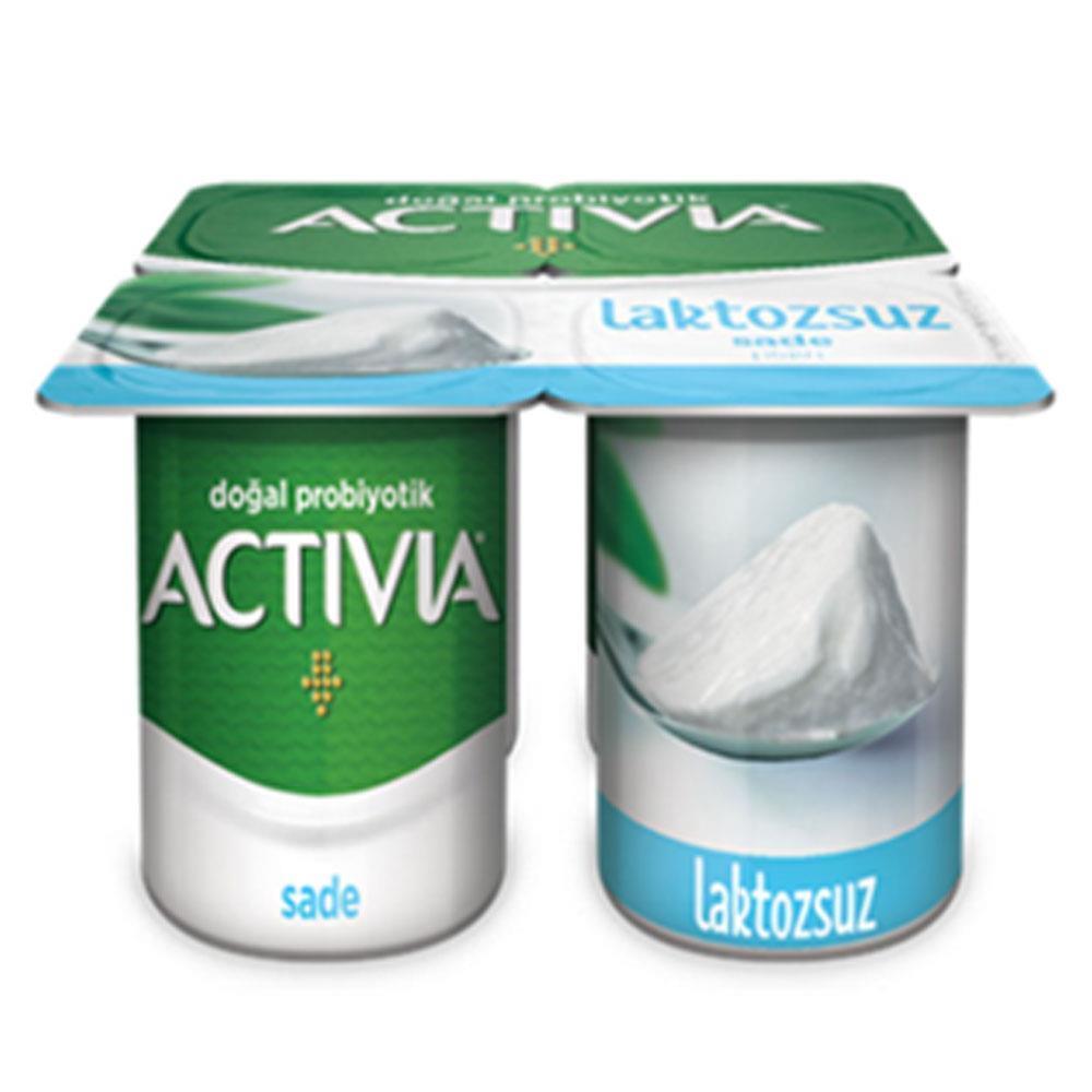 Activia Doğal Probiyotik Laktozsuz Sade 4*100 Gr
