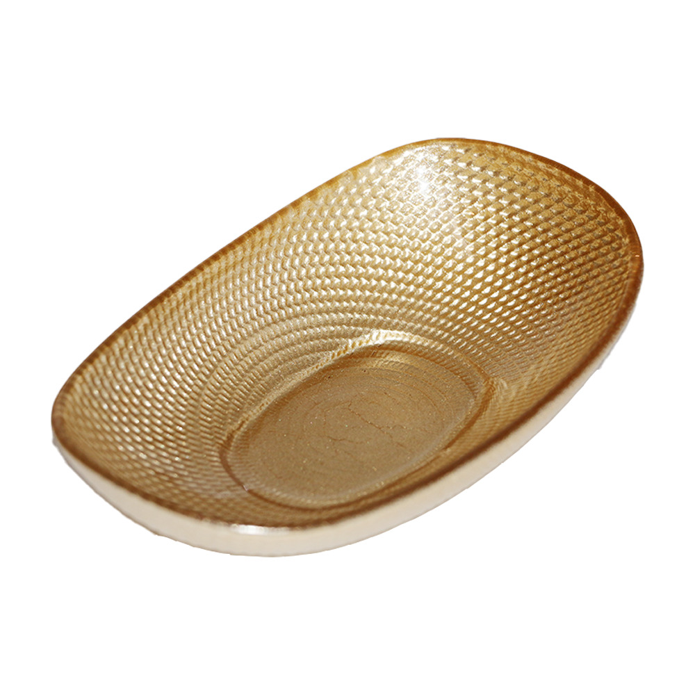 Kayık Tabak Dikdörtgen 15Cm Metalik Bakır**