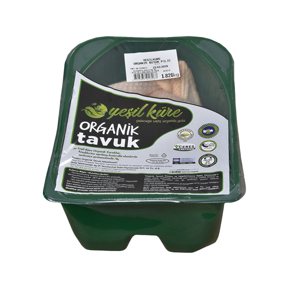 Yeşilküre Organik Tabaklı Tüm Piliç Kg