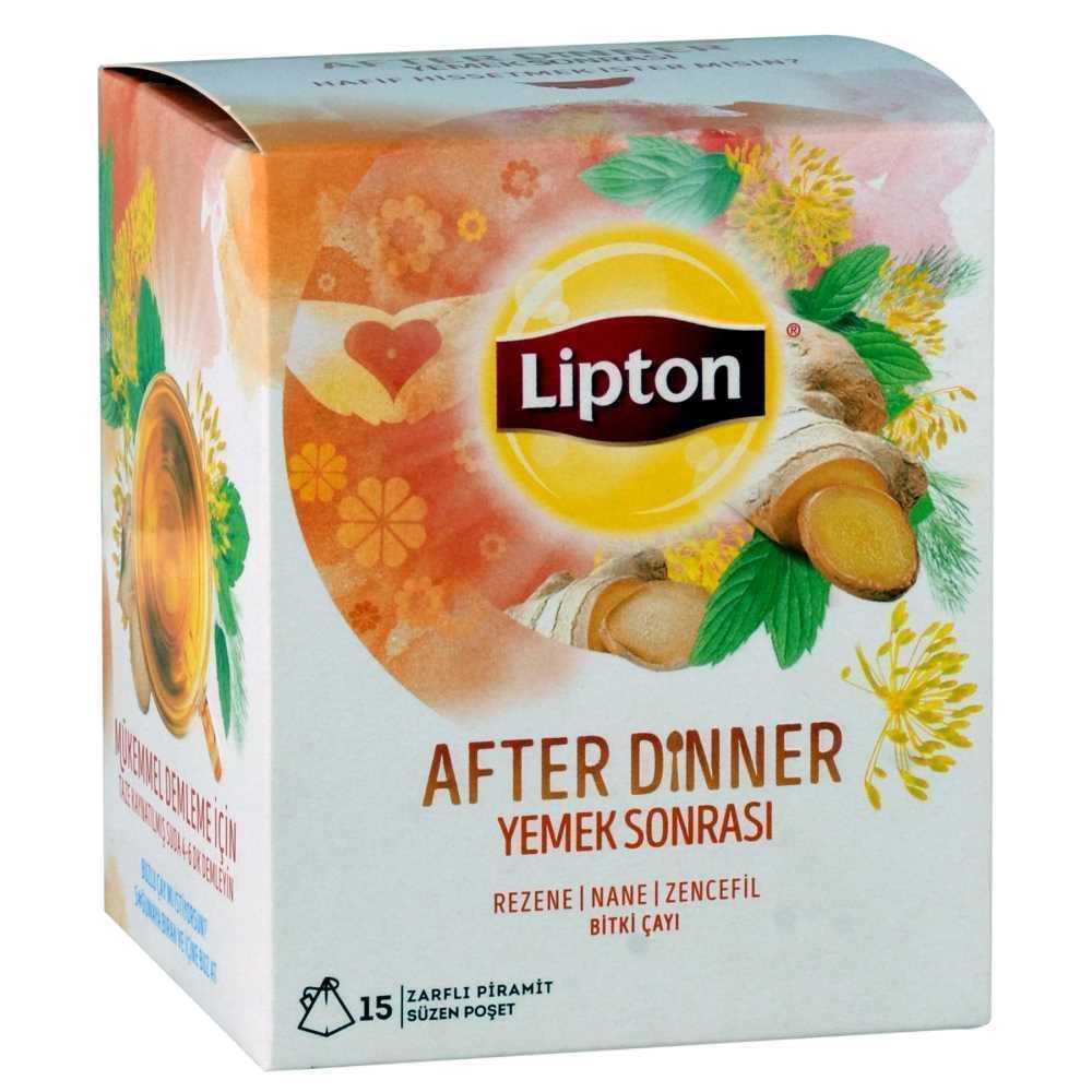 Lipton Bitki Çayı 22,5Gr Yemek Sonrası Rezene Nane Zencefil