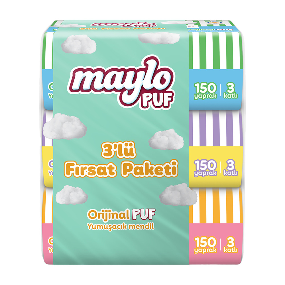 Maylo Puf Mendil Fırsat Paketi 3*150