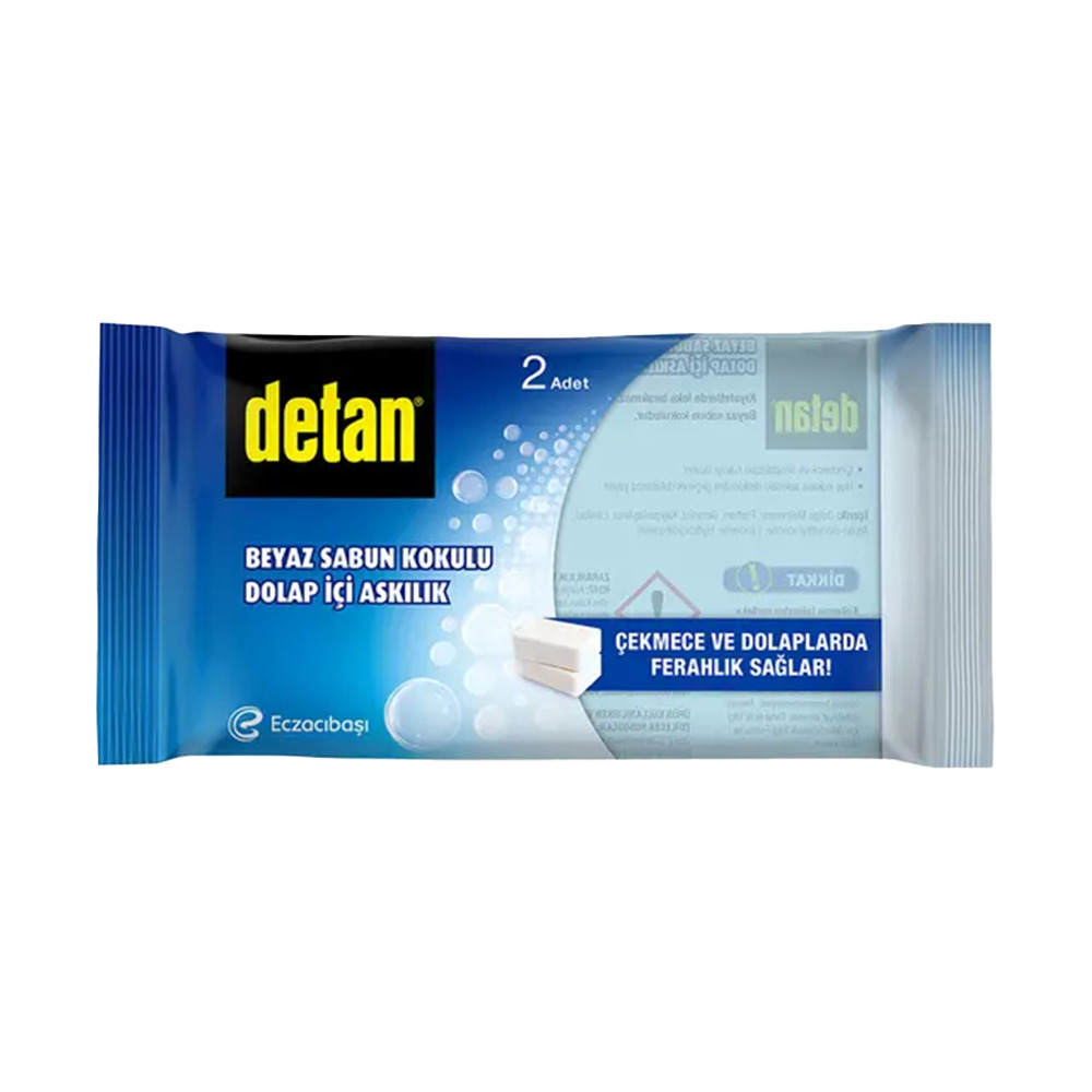 Detan Beyaz Sabun Kokulu Dolap İçi Askılık 2 Adet
