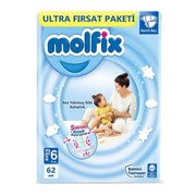 Molfix Çocuk Bezi 62 Li No:6 18+Kg Ultra Fırsat Paketi