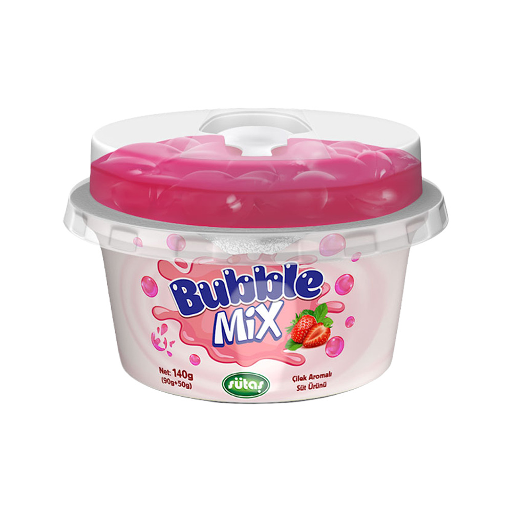 Sütaş Bubble Mix Çilek Aromalı Süt Ürünü 140Gr