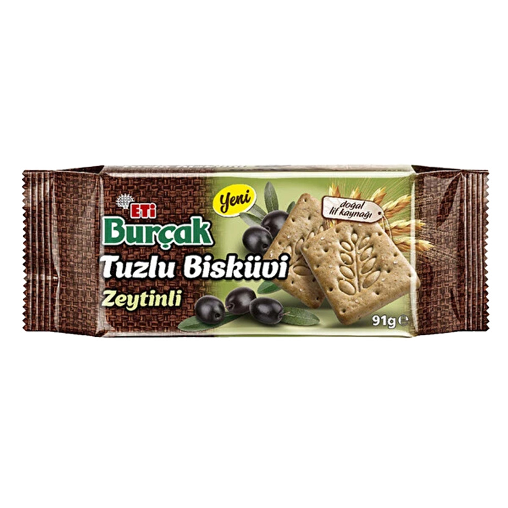 Eti Burçak Tuzlu Bisküvi Zeytinli 91 Gr