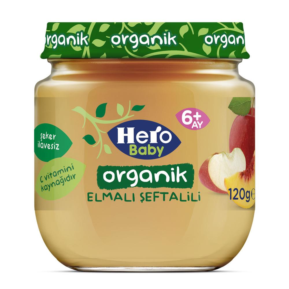 Hero Baby Organik Elma Şeftalili 120 Gr
