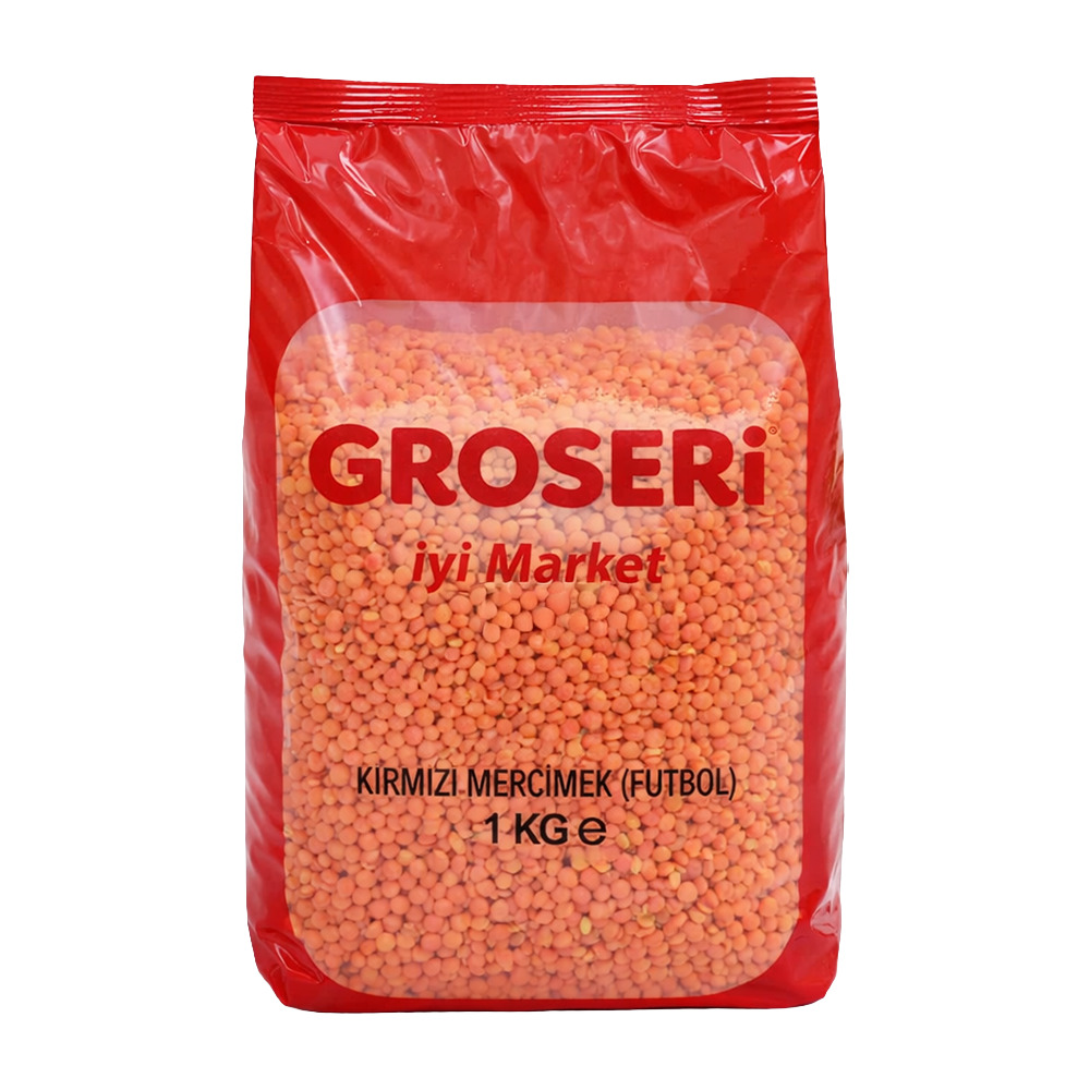 Groseri Kırmızı Mercimek 1 Kg Futbol