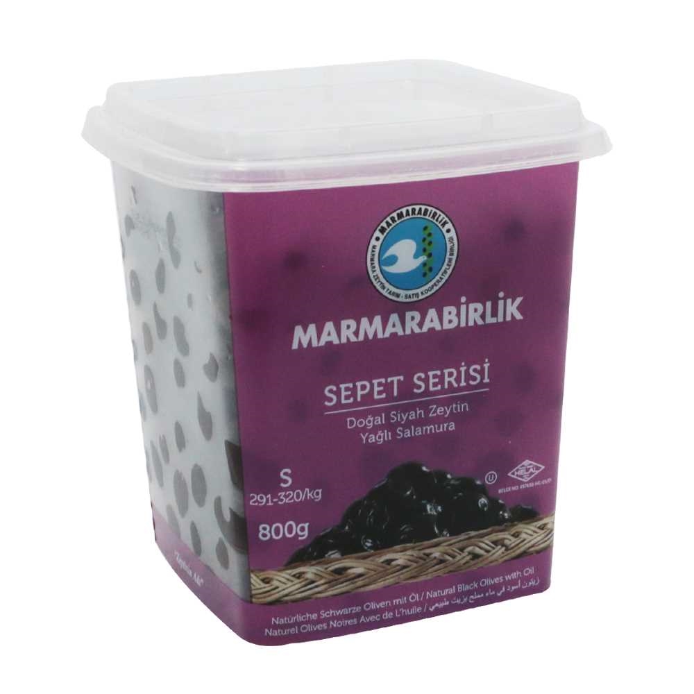 Marmara Birlik Doğal Siyah Zeytin Sepet Serisi S 800 Gr