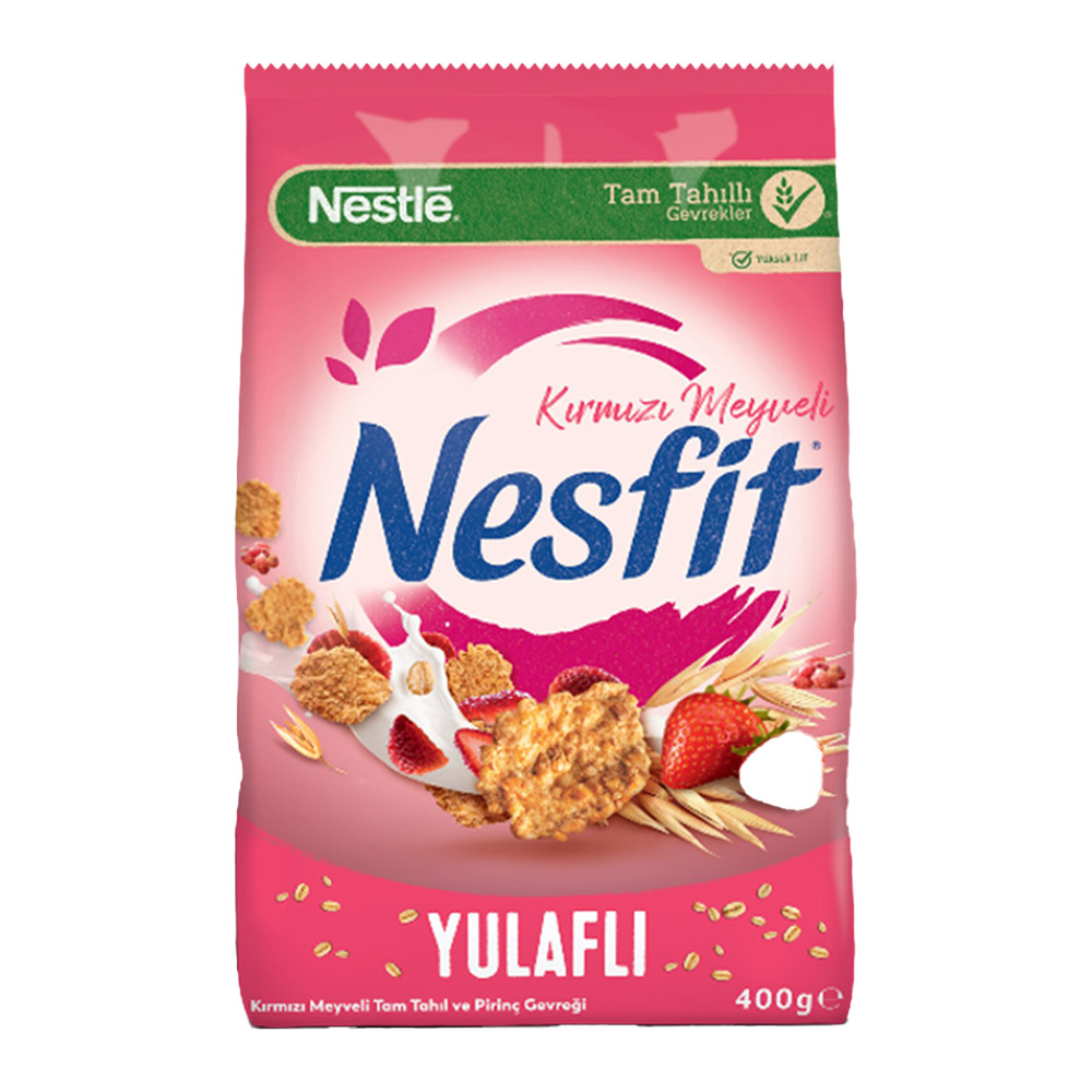Nestle Nesfit Kırmızı Meyveli Tam Buğday ve Pirinç Gevreği 400 Gr 
