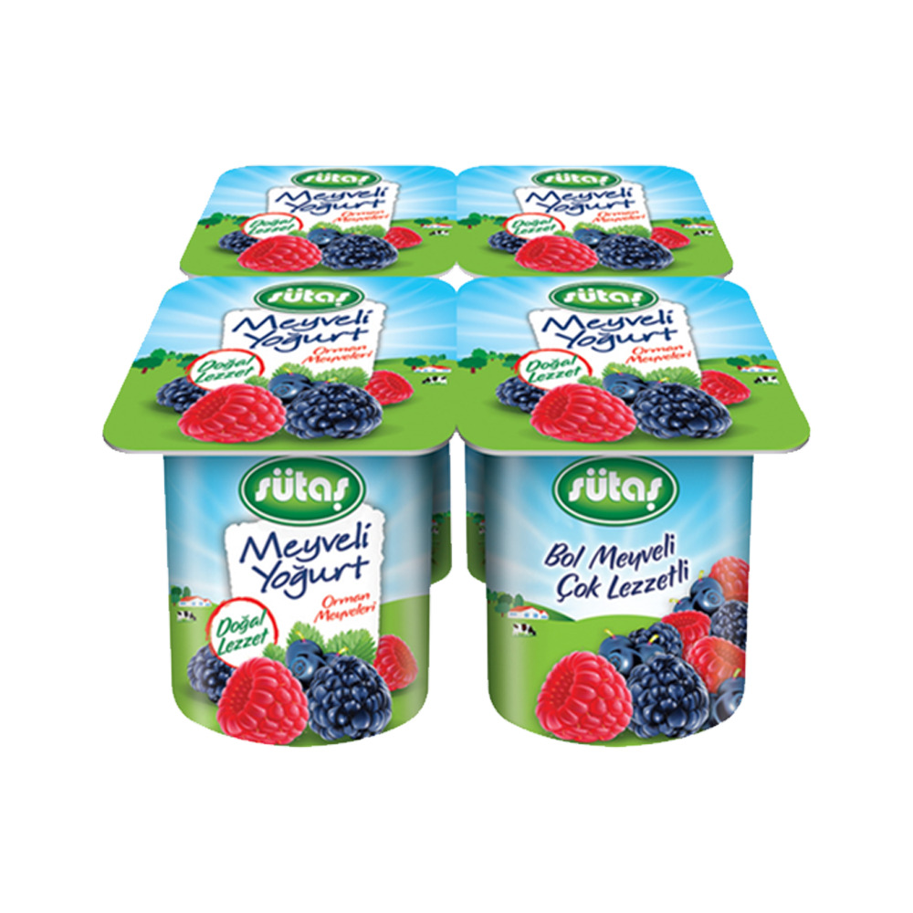 Sütaş Orman Meyveli Yoğurt 4*115 Gr .