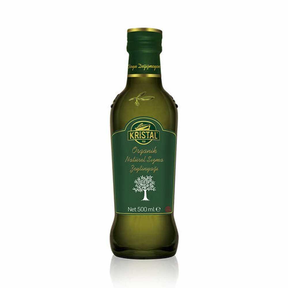 Kristal Organik Sızma Zeytinyağı Cam 500 Ml 