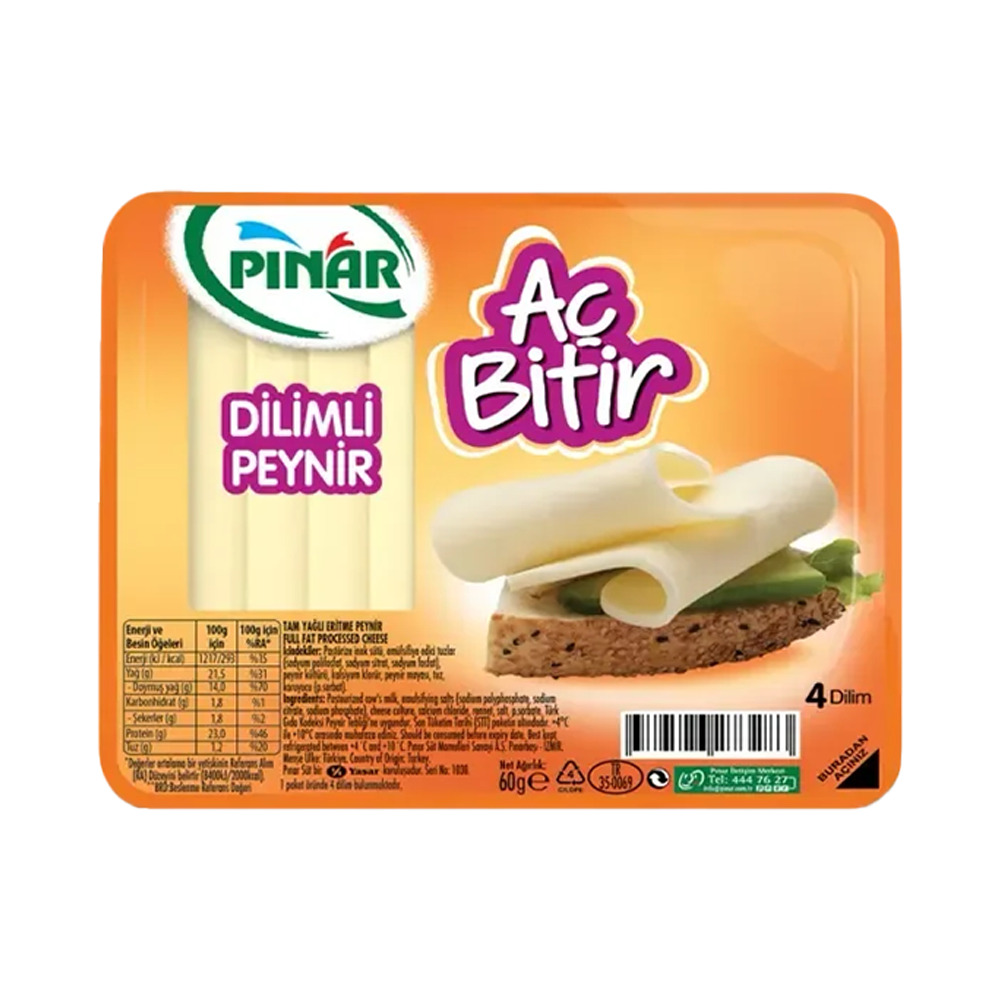 Pınar Aç Bitir Dilimli Peynir 60 Gr 