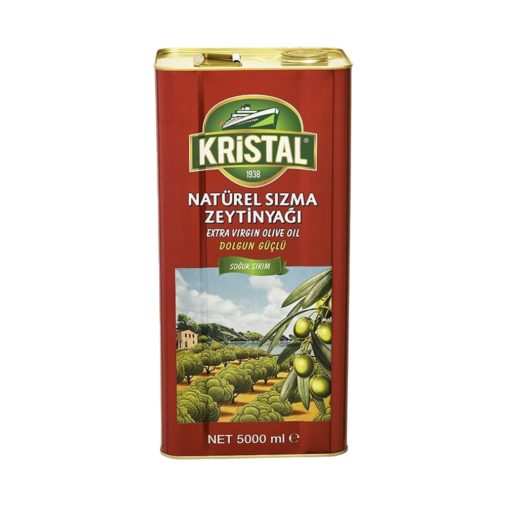Kristal Natürel Sızma Zeytinyağı 5Lt Dolgun Güçlü