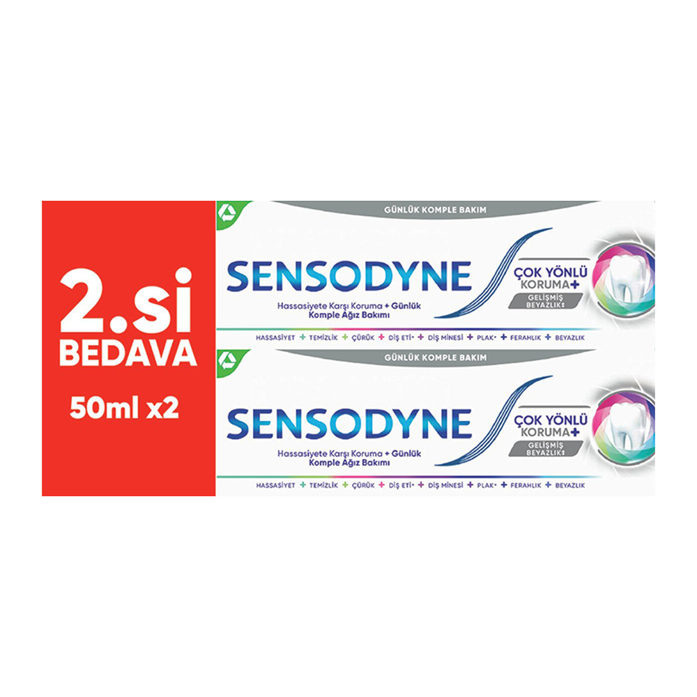 Sensodyne Çok Yönlü Koruma Diş Macunu 2x50 Ml