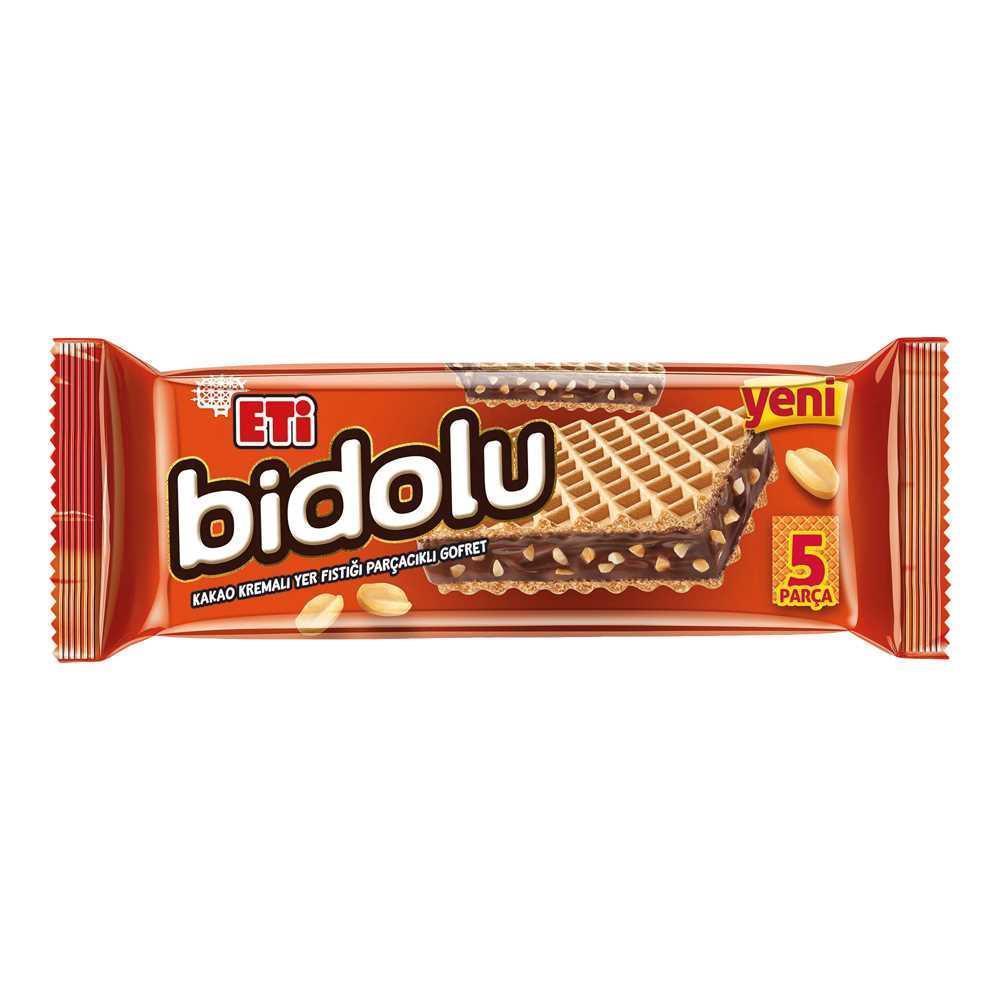 Etı Bidolu Kakao Kremalı Yer Fıstığı Parçacıklı Gofret 81 Gr