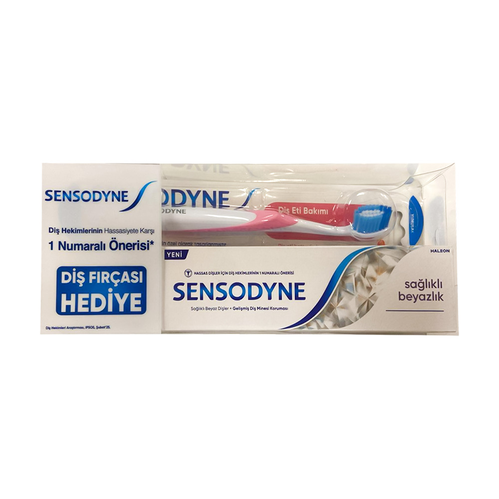 Sensodyne Diş Macunu Sağlıklı Beyazlık Fırça Hediyeli 75Ml