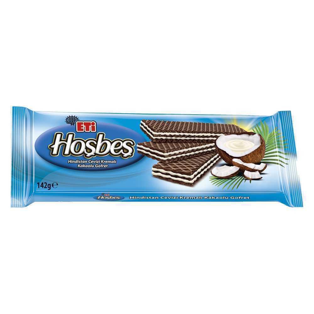 Eti Hoşbeş Hindistan Cevizli Kakaolu Kremalı Gofret 142 Gr 
